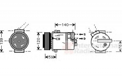 VAN WEZEL 3700k409 -  Компрессор, кондиционер